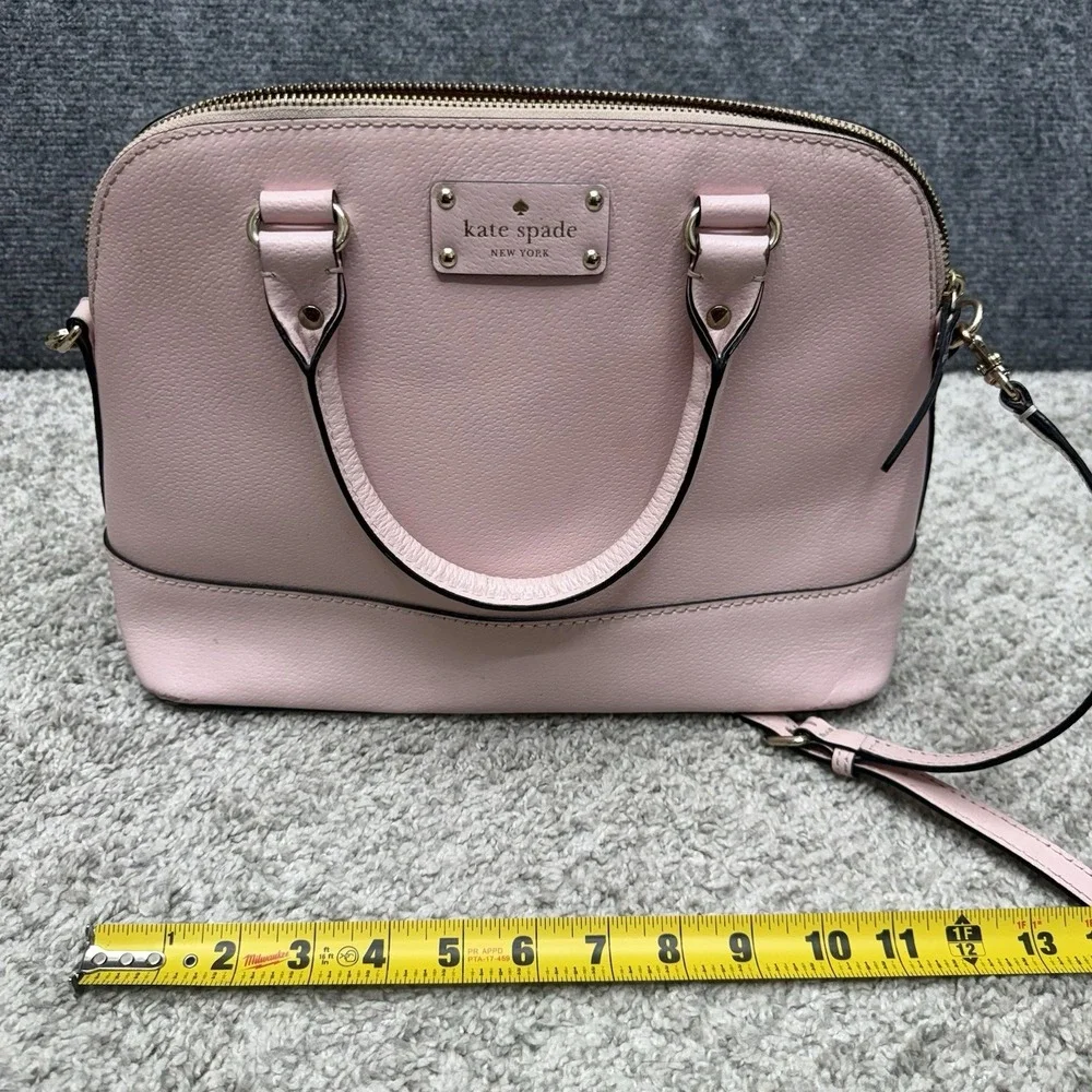 Kate Spade New York pink Satchel handbag purse detachable crossbody w/ wear